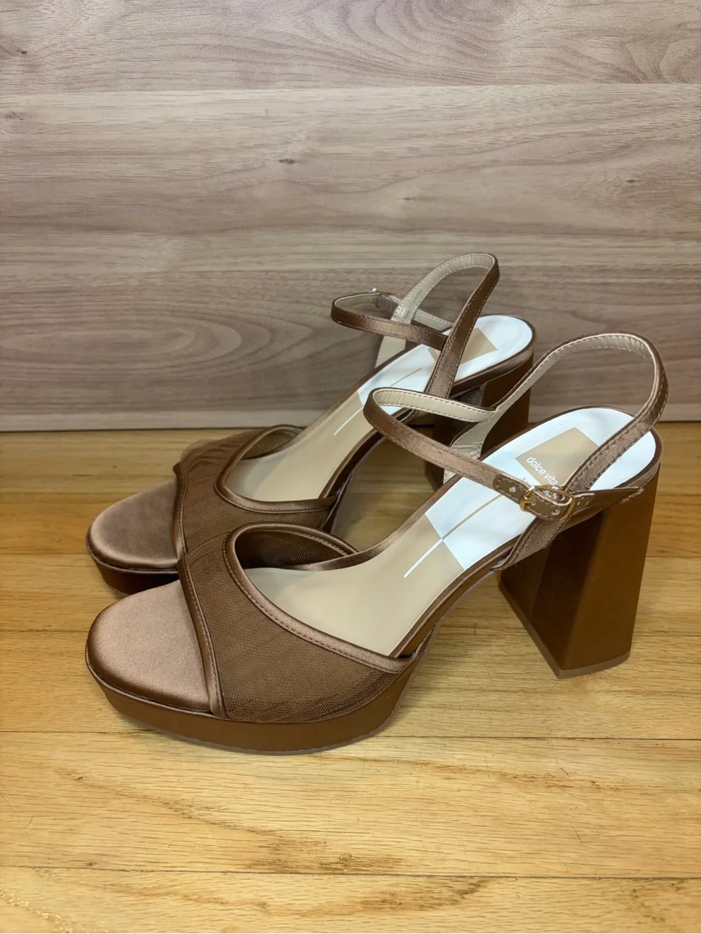 Dolce Vita Pomona Platform Block Heel Brown Sandals - Size 9.5